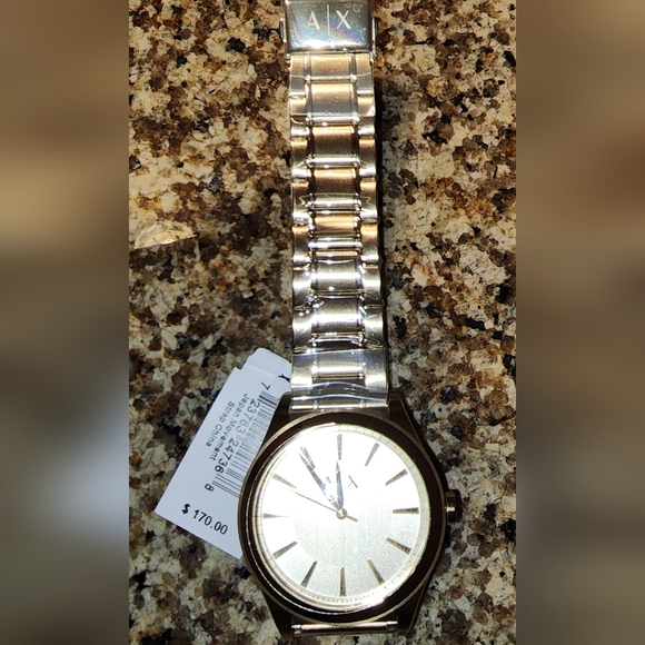 Armani Exchange Three-Hand Gold-Tone Stainless Steel Watch - Picture 6 of 11